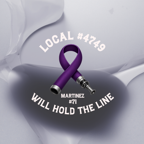 Official merchandise for the Local #4749 "Will Hold the Line" fundraiser supporting Zak Martinez, Badge #71, FF/PM, recently diagnosed with Hodgkin's Lymphoma. Net proceeds from sales support the union and benefit FF/PM Zak Martinez.