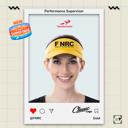 Headsweats Performance Supervisor 7703 in gold featuring the FNRC Classic logo